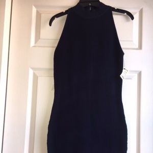 Ribbed Mock Neck Mini Dress